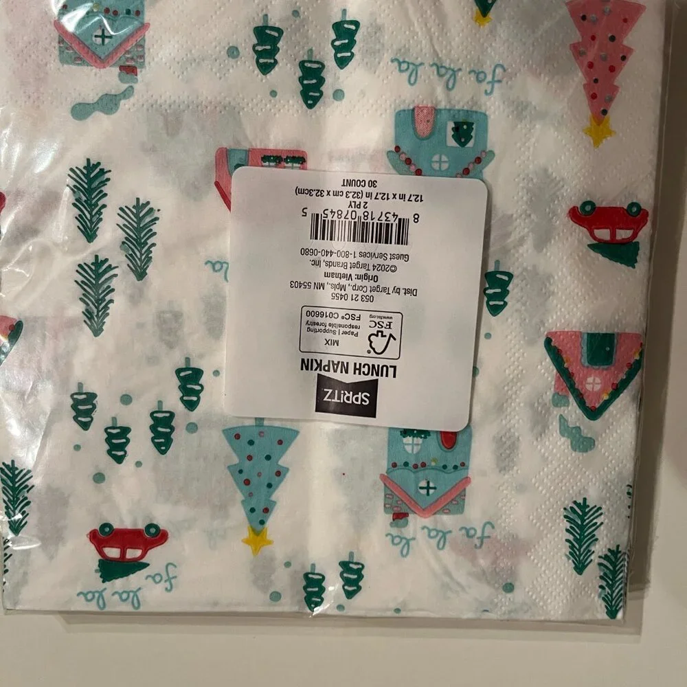 White‎ Bell Decor Sets With Holiday Napkins (new)